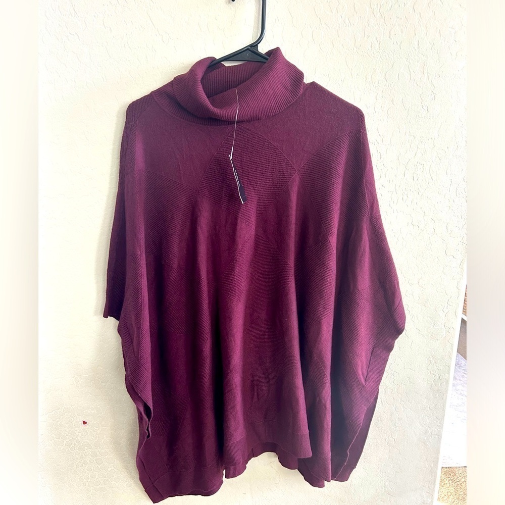 Alfani Womens Novel Poncho M